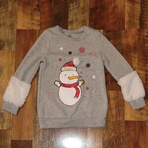 Gray Snowman Kids Sweatshirt